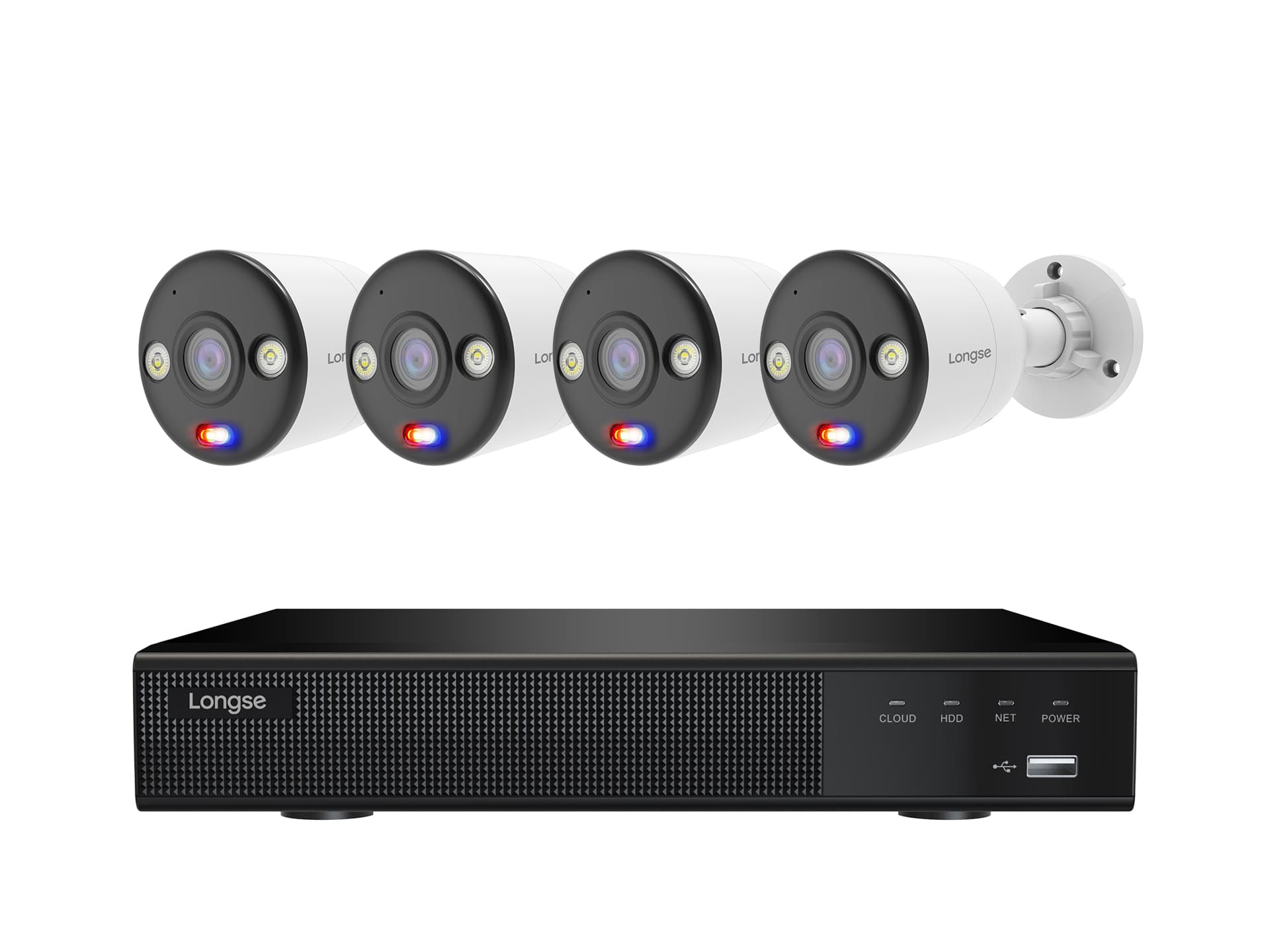 Longse 4 Kanal 8MP PoE NVR Kamera Seti (Renkli Gece Görüşü)